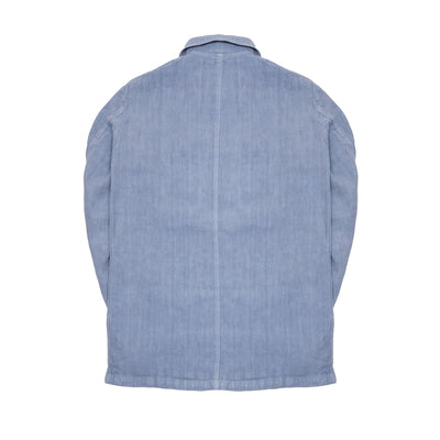 Vetra 3L15/5C Heavy Linen Workwear Jacket in Forget-Me-Not Blue