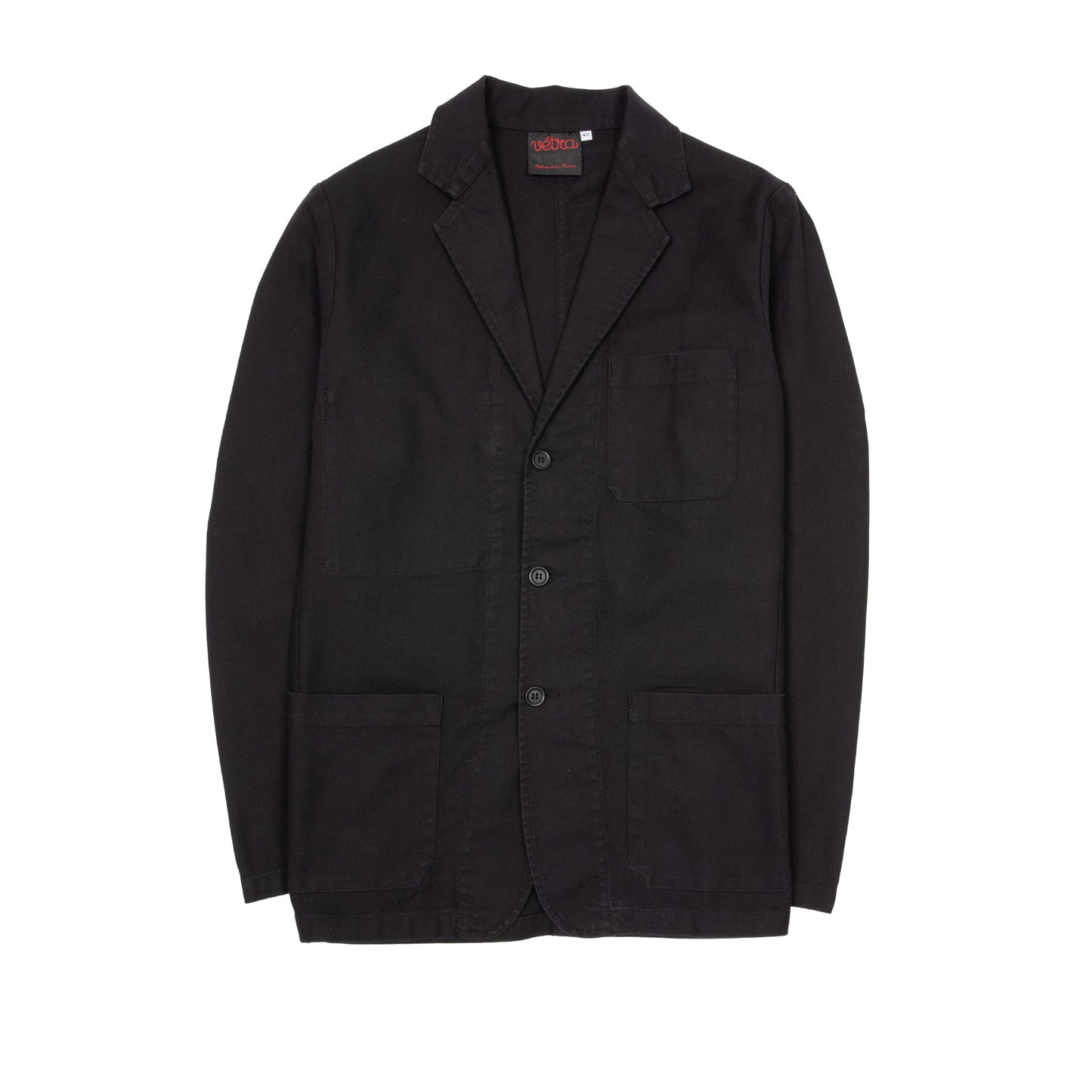 Vetra 1G50/24 Men's Workwear Blazer in Organic Black Twill