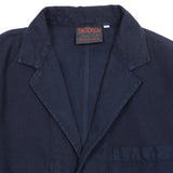 Vetra 2P55/24 Brushed Canvas Cotton Blazer in Navy