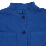 Workwear jacket in lightweight cotton and linen herringbone twill. 72%Cotton / 26% linen / 2% elastane. Made in France.