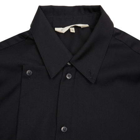 Wright + Doyle Beaduc Wool Shirt in Ebony