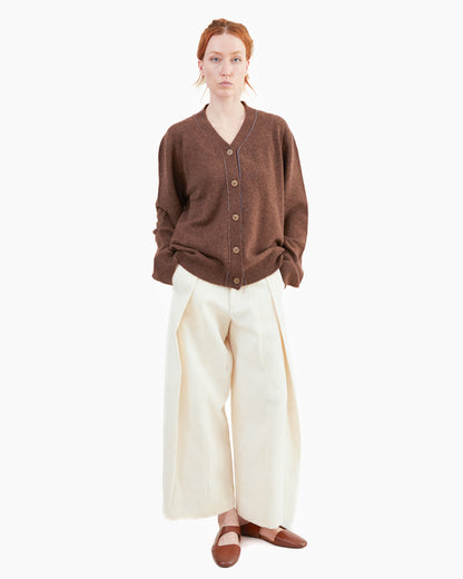Wright + Doyle Taw Cardigan in Cacao