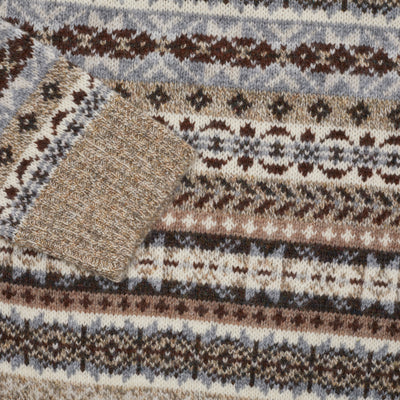 Harley Supersoft Fair Isle Jumper in Mushroom