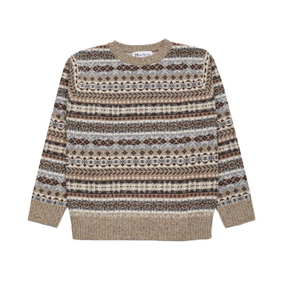 Harley Supersoft Fair Isle Jumper in Mushroom