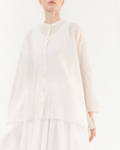 Manuelle Guibal Shirt Mao Shylk in Blush