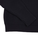 Andersen-Andersen Crew Neck Navy Sweater in Navy