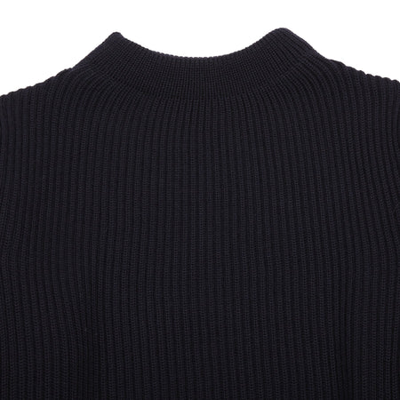 Andersen-Andersen Crew Neck Navy Sweater in Navy