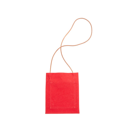 Canvas Cross-shoulder Pochette in red