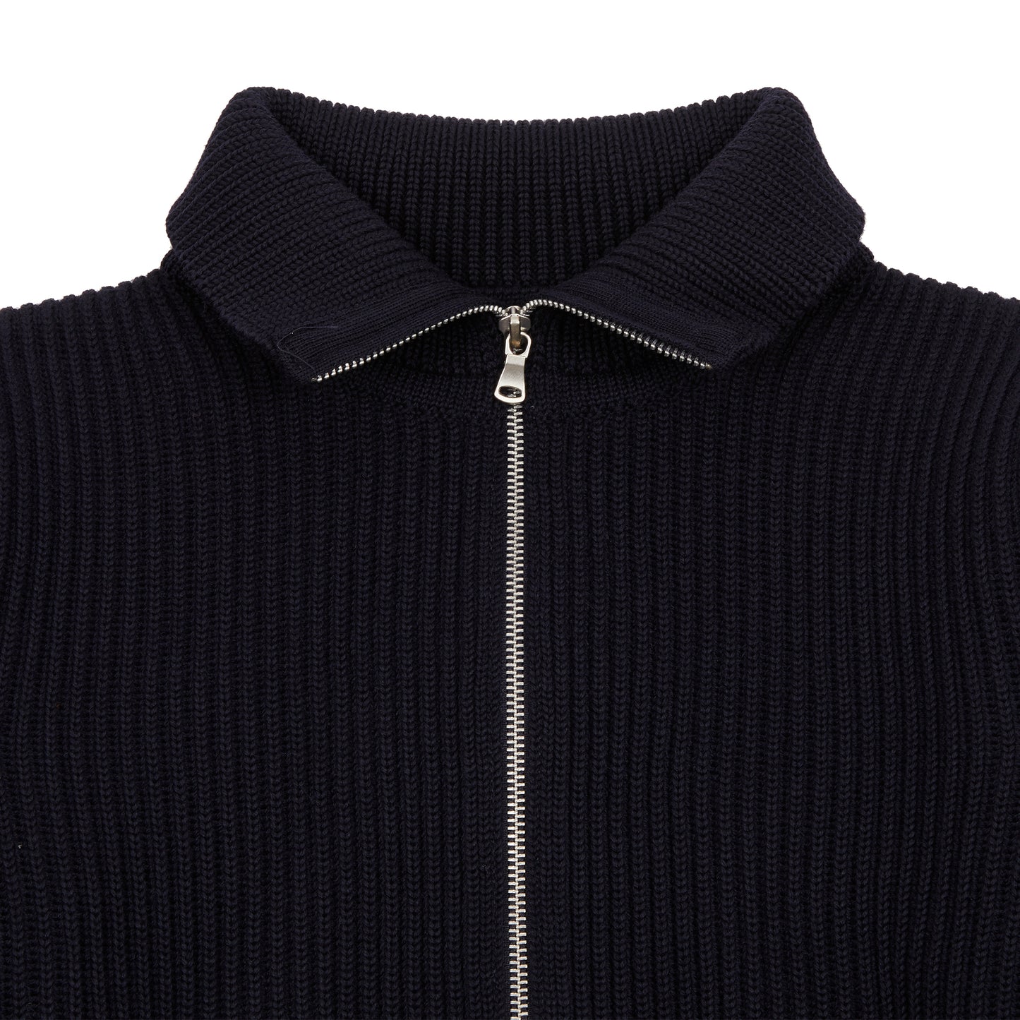 Andersen-Andersen Navy Full-Zip Sweater in Navy Blue