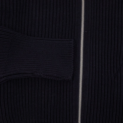 Andersen-Andersen Navy Full-Zip Sweater in Navy Blue