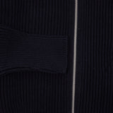 Andersen-Andersen Navy Full-Zip Sweater in Navy Blue