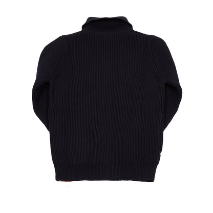 Andersen-Andersen Navy Full-Zip Sweater in Navy Blue