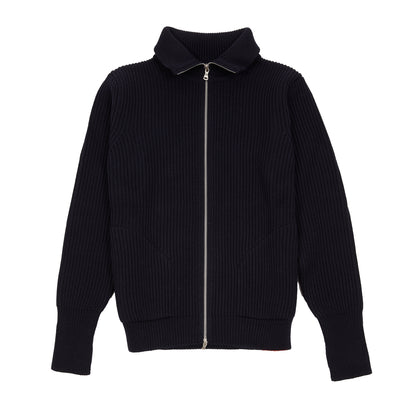 Andersen-Andersen Navy Full-Zip Sweater in Navy Blue