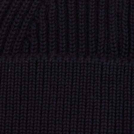 Andersen Andersen Short Wool Beanie in Navy Blue