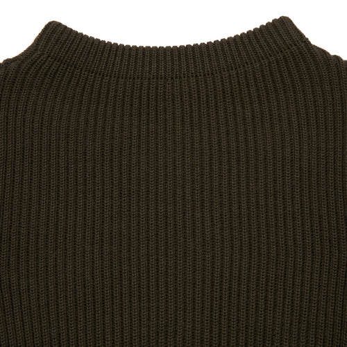 Andersen Andersen Navy Crew Neck Sweater in Hunting Green Dick s