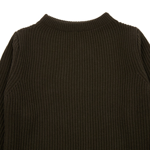 Andersen Andersen Navy Crew Neck Sweater in Hunting Green Dick s
