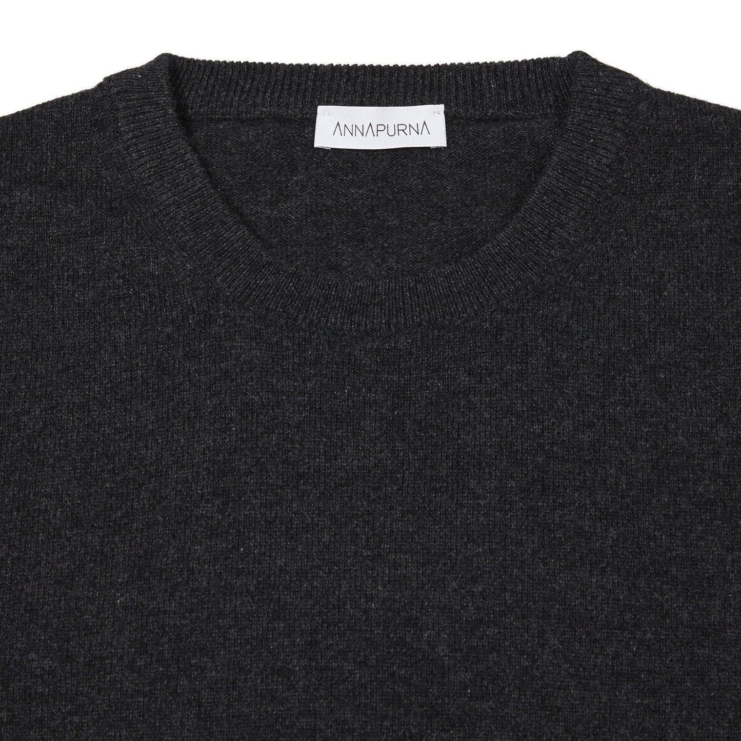 Annapurna Cashmere Crew-neck Jumper in Charcoal