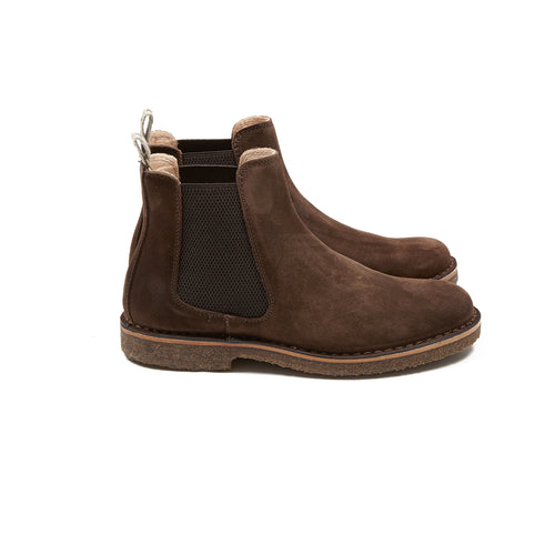 Chestnut suede top chelsea boots