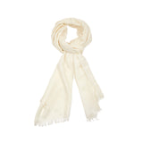 Begg & Co Staffa Cashmere / Silk Stole in Snow