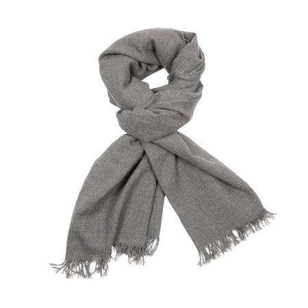 Begg & Co Kishorn Washed Cashmere Scarf in Flannel Grey