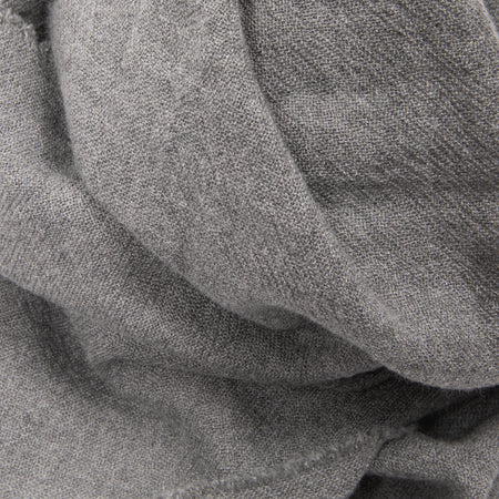 Begg & Co Kishorn Washed Cashmere Scarf in Flannel Grey