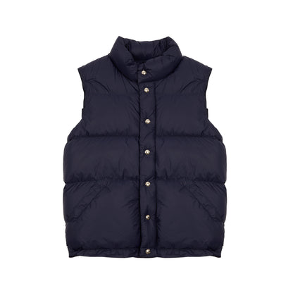Crescent Down Works Italian Vest in Navy/Navy