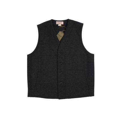 Filson Wool Mackinaw Vest in Charcoal