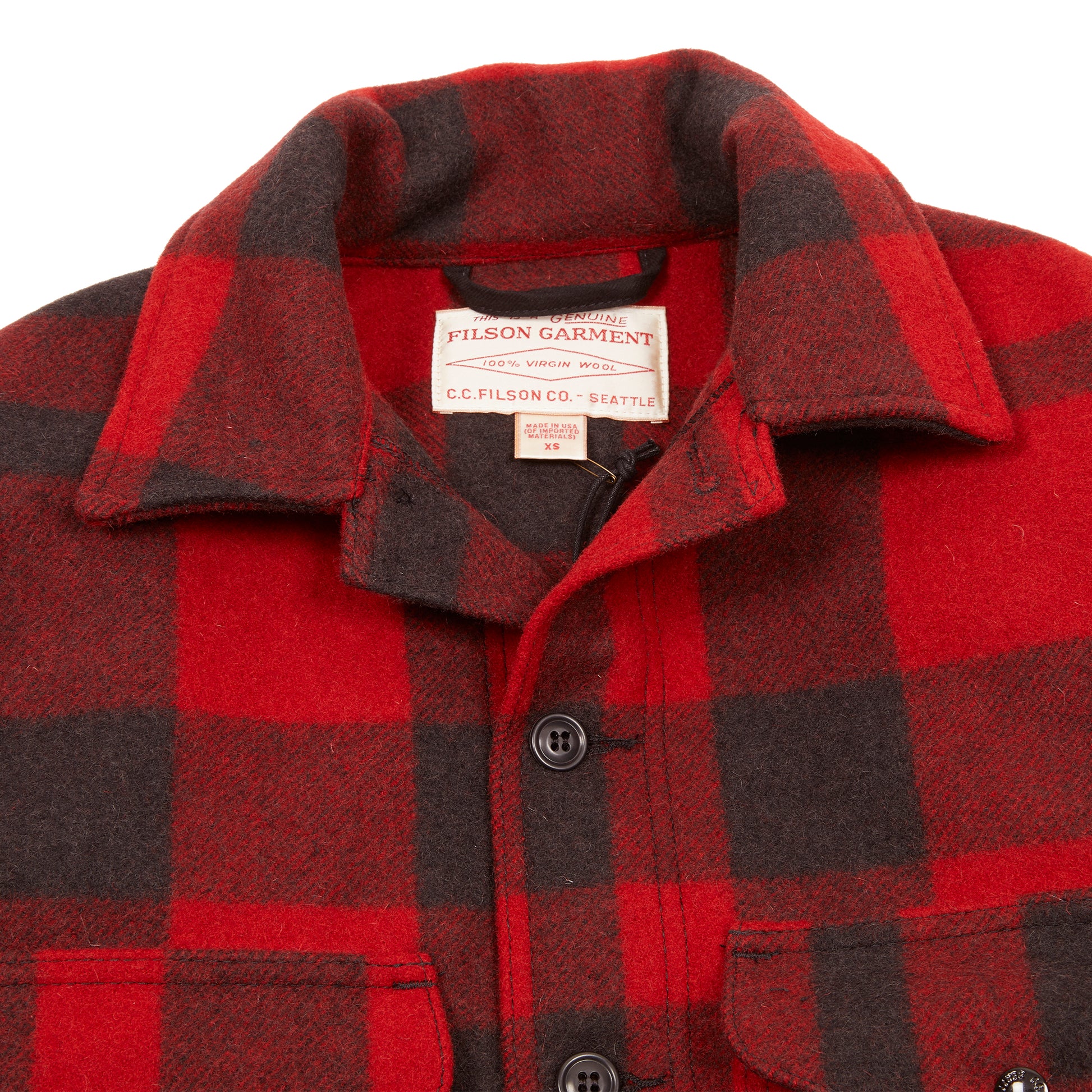 Filson Mackinaw Cruiser Jacket in Red Check