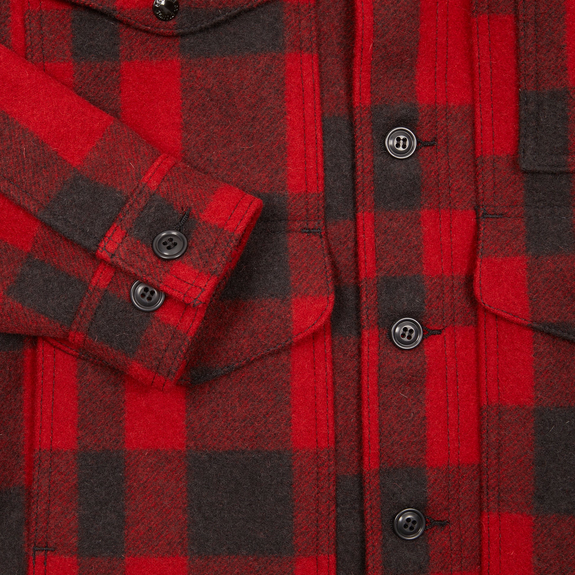 Filson Mackinaw Cruiser Jacket in Red Check