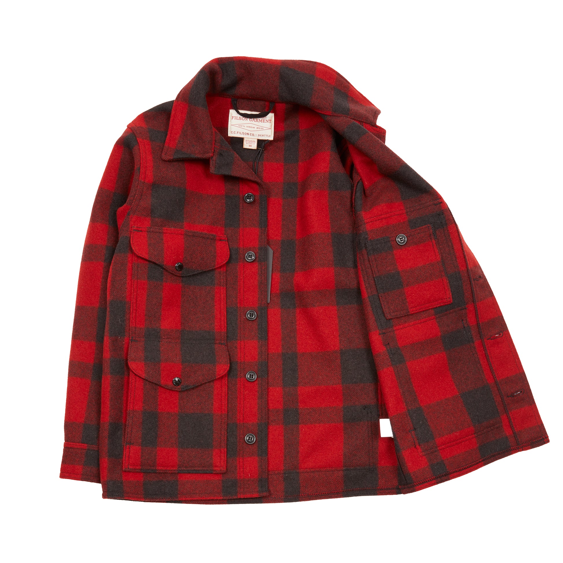 Filson Mackinaw Cruiser Jacket in Red Check