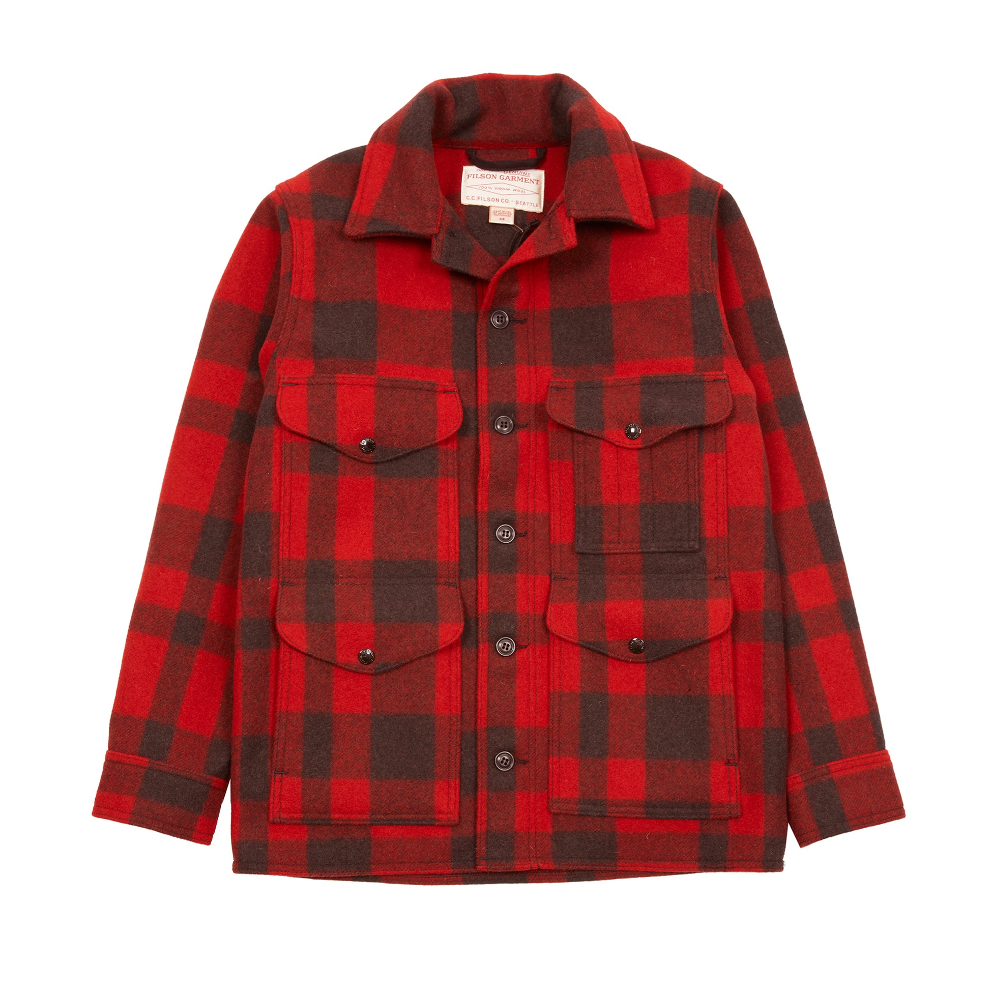 Filson Mackinaw Cruiser Jacket in Red Check