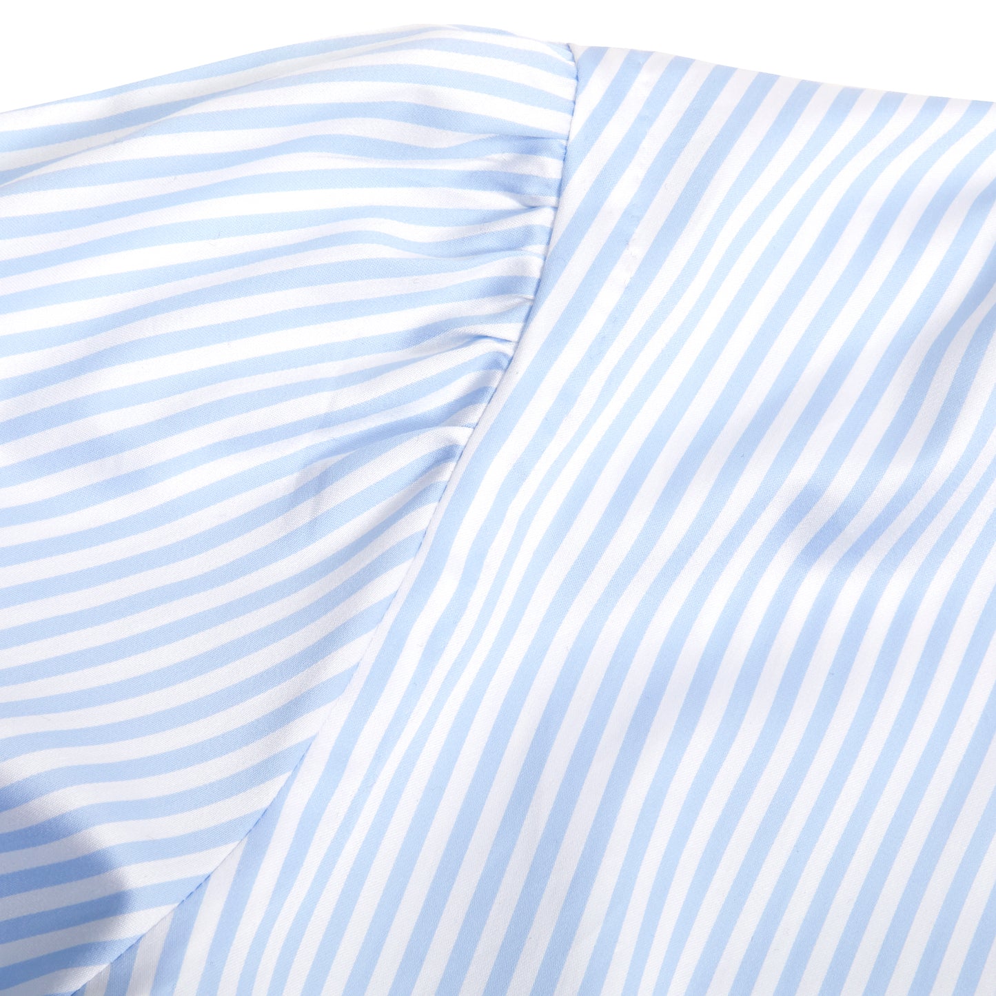 Finamore Cotton Pyjamas in White / Blue Stripe