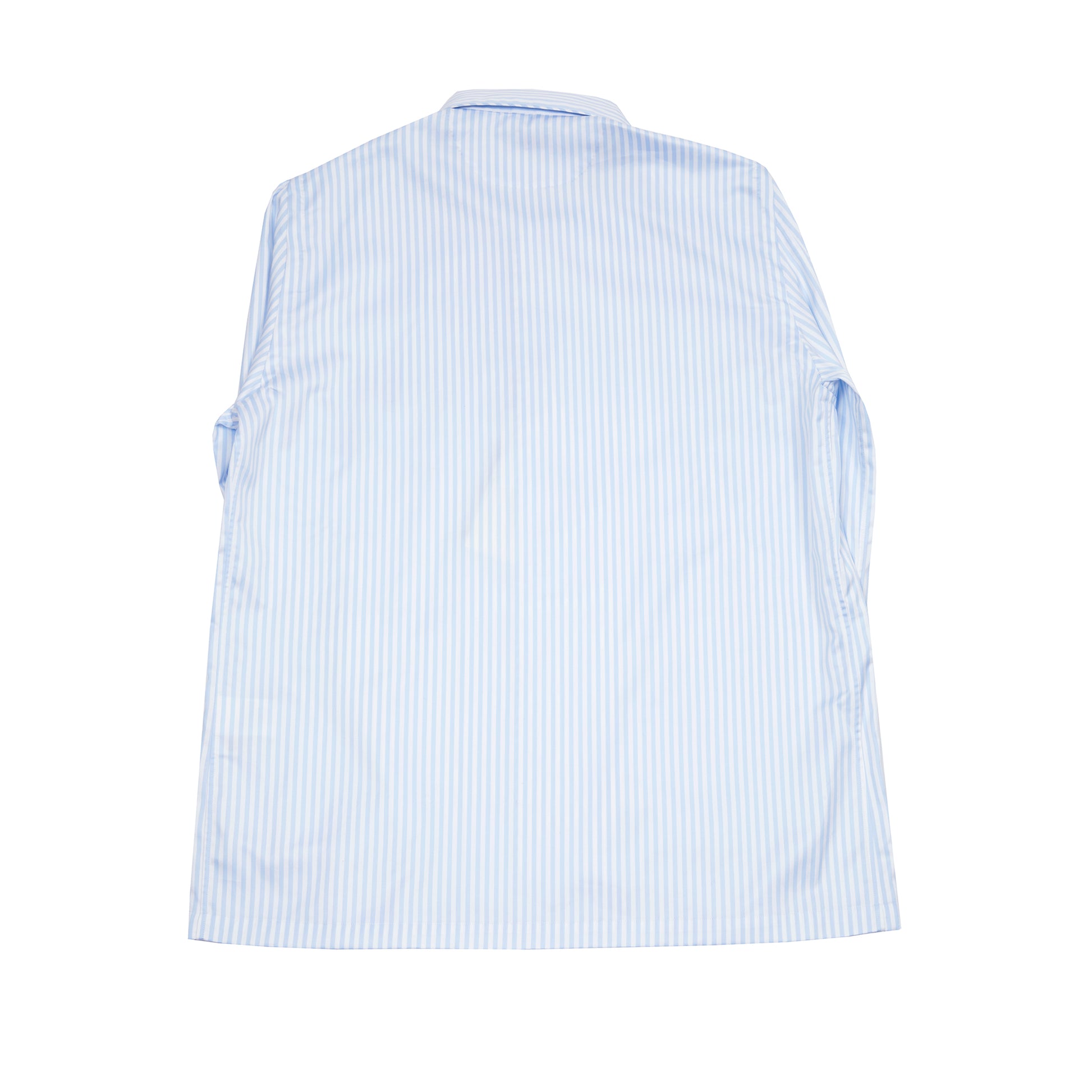 Finamore Cotton Pajamas in White / Blue Stripe