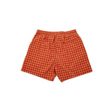 Fiorio Flower Print Swim Shorts in Dark Orange