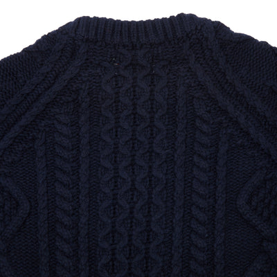 GRP Casa Isaac Cable Knit Jumper in Navy