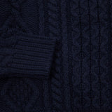 GRP Casa Isaac Cable Knit Jumper in Navy