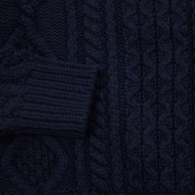 GRP Casa Isaac Cable Knit Jumper in Navy