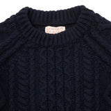 GRP Casa Isaac Cable Knit Jumper in Navy