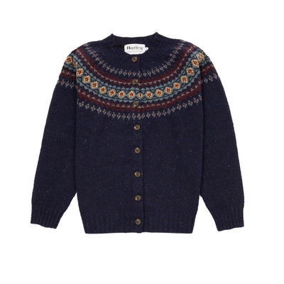 Harley Women's Fair Isle Yoke Cardigan in Jura