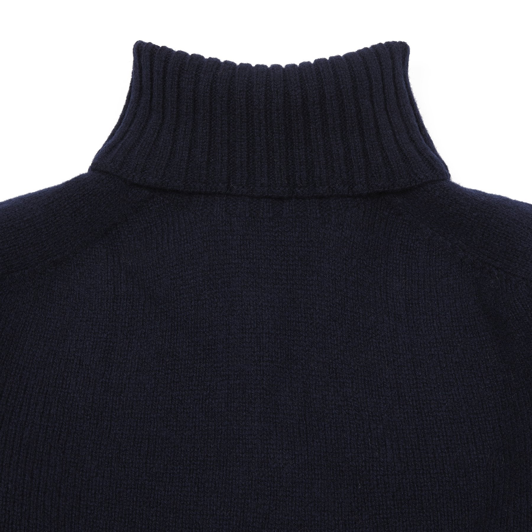 Harley Roll-Neck Geelong Lambswool Jumper in Navy