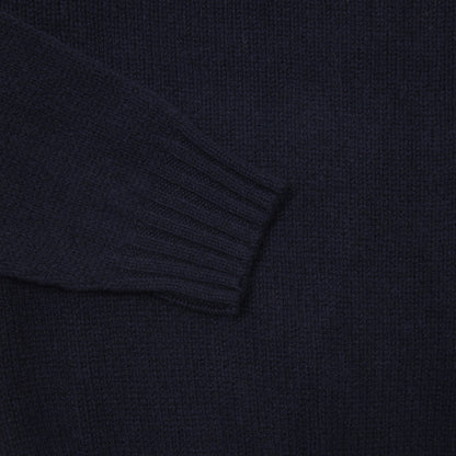 Harley Roll-Neck Geelong Lambswool Jumper in Navy