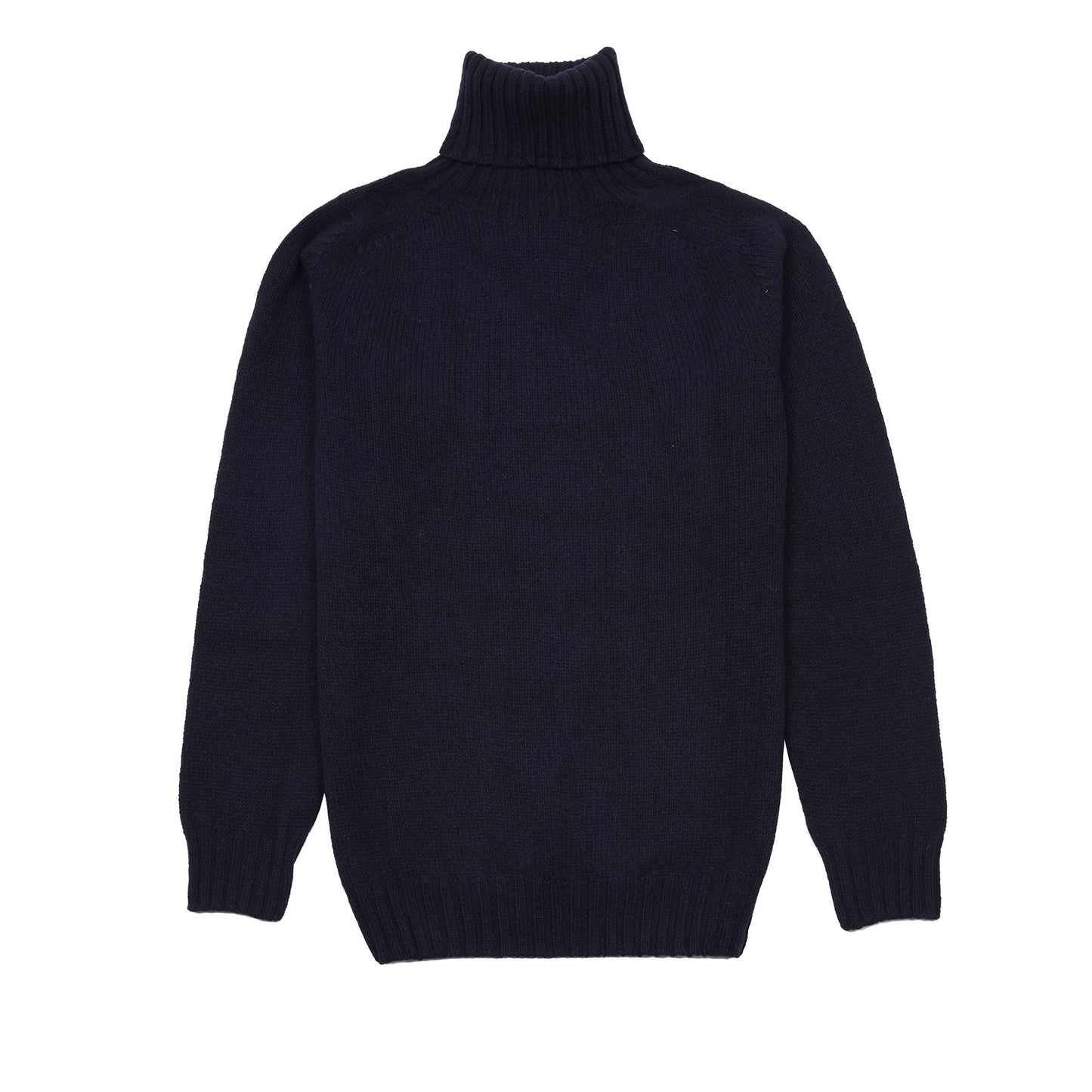 Harley Roll-Neck Geelong Lambswool Jumper in Navy