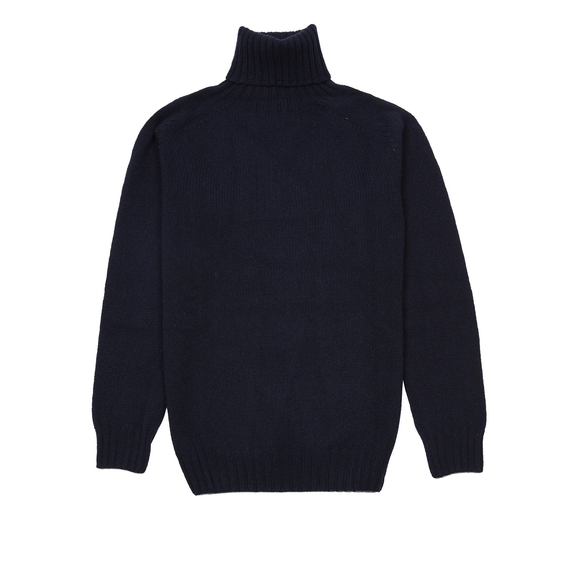 Harley Roll-Neck Geelong Lambswool Jumper in Navy
