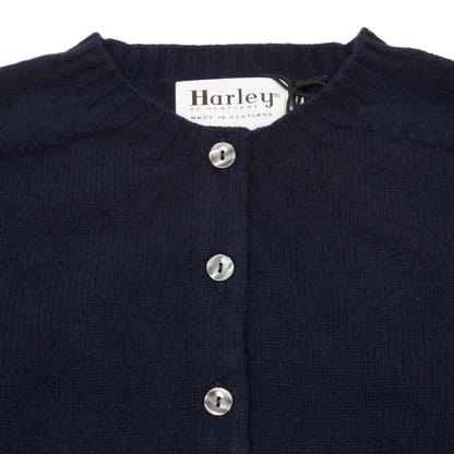 Harley Women's Lambswool Cardigan in Nero Navy
