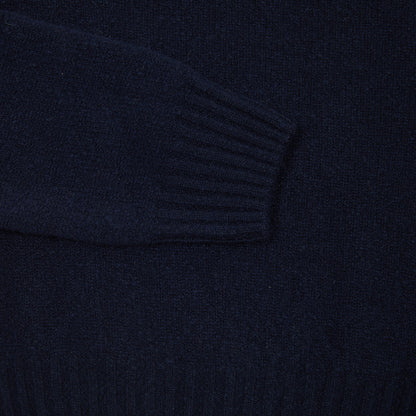 Harley Women's Roll Neck Geelong Lambswool Jumper in Nero Navy