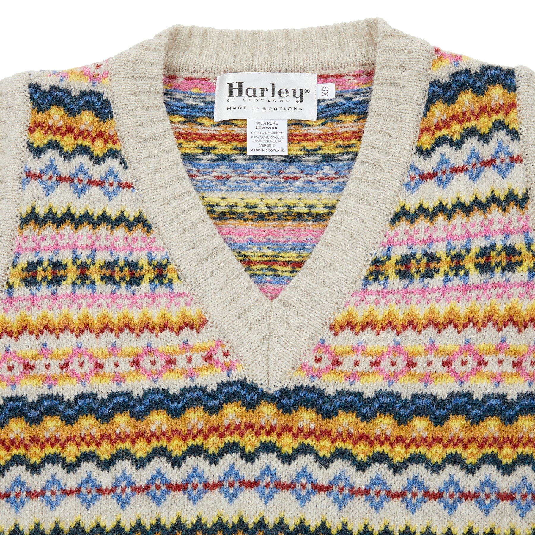 Harley Women's Fair Isle Slip Over in Putty