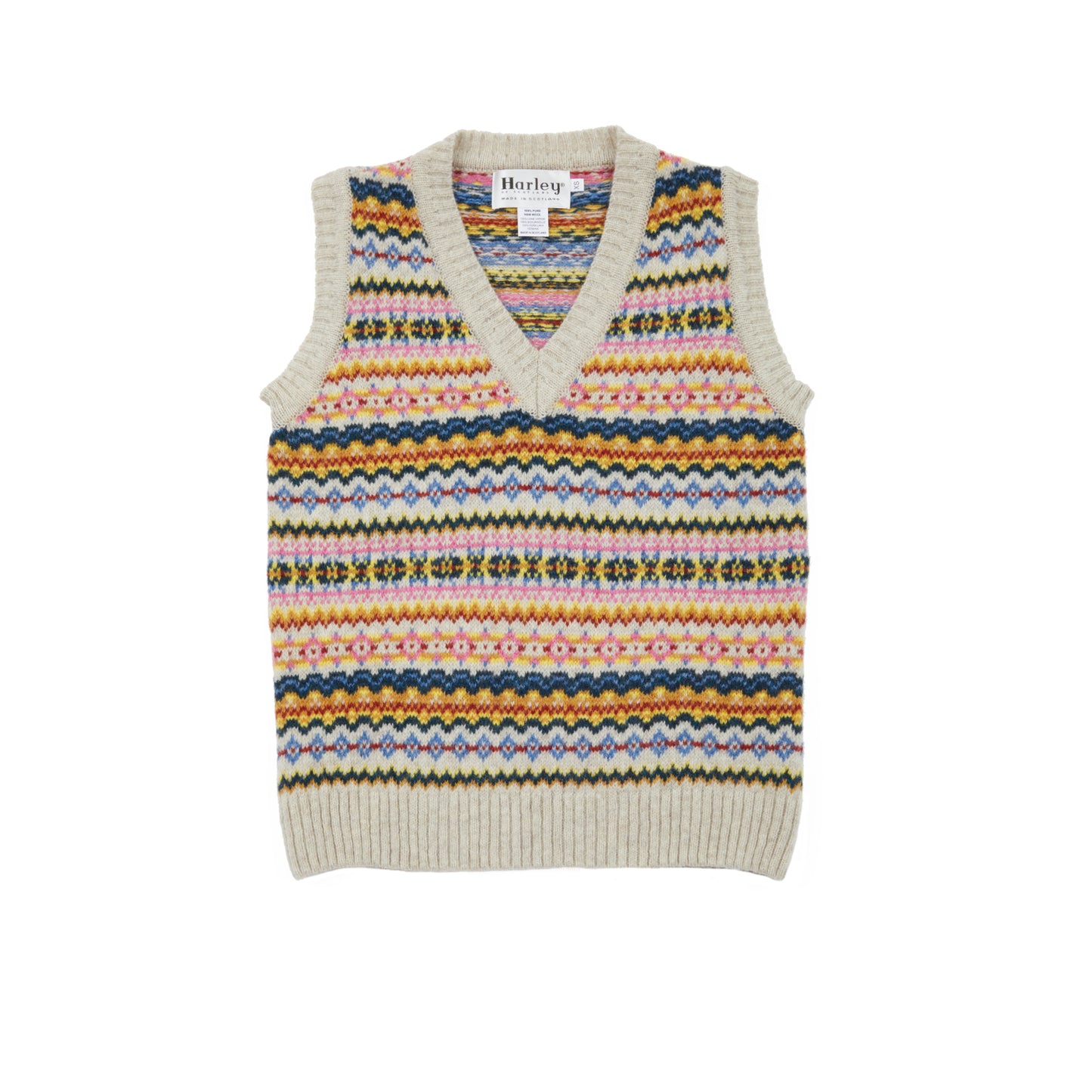 Harley Women's Fair Isle Slip Over in Putty