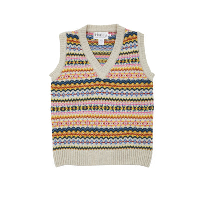 Harley Women's Fair Isle Slip Over in Putty