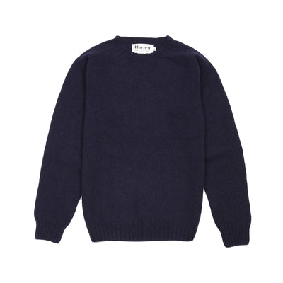 Harley Crew-neck Supersoft Shetland Jumper in New Navy