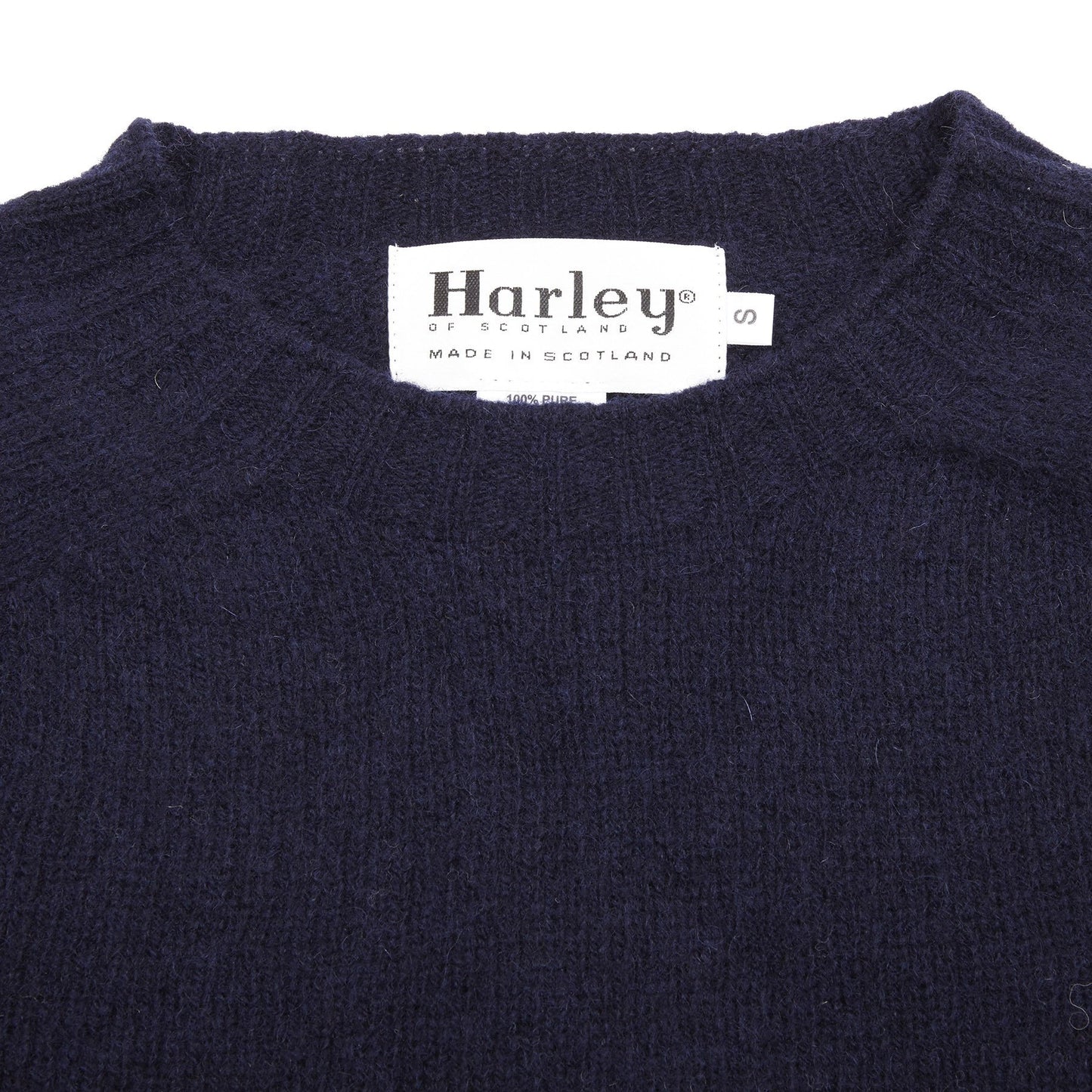 Harley Crew-neck Supersoft Shetland Jumper in New Navy